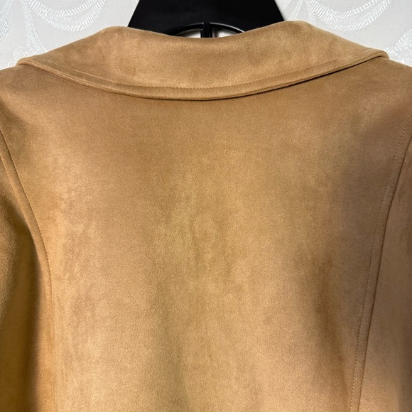 Torrid Women Faux Suede Moto Jacket 3 Brown Soft Work Preppy Outdoor Casual Chic - Picture 12 of 17